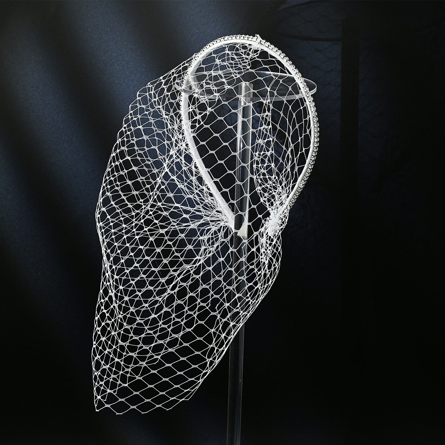 Vintage Birdcage Bridal Veil Wedding Headband Veil - Bridella BMA49-W