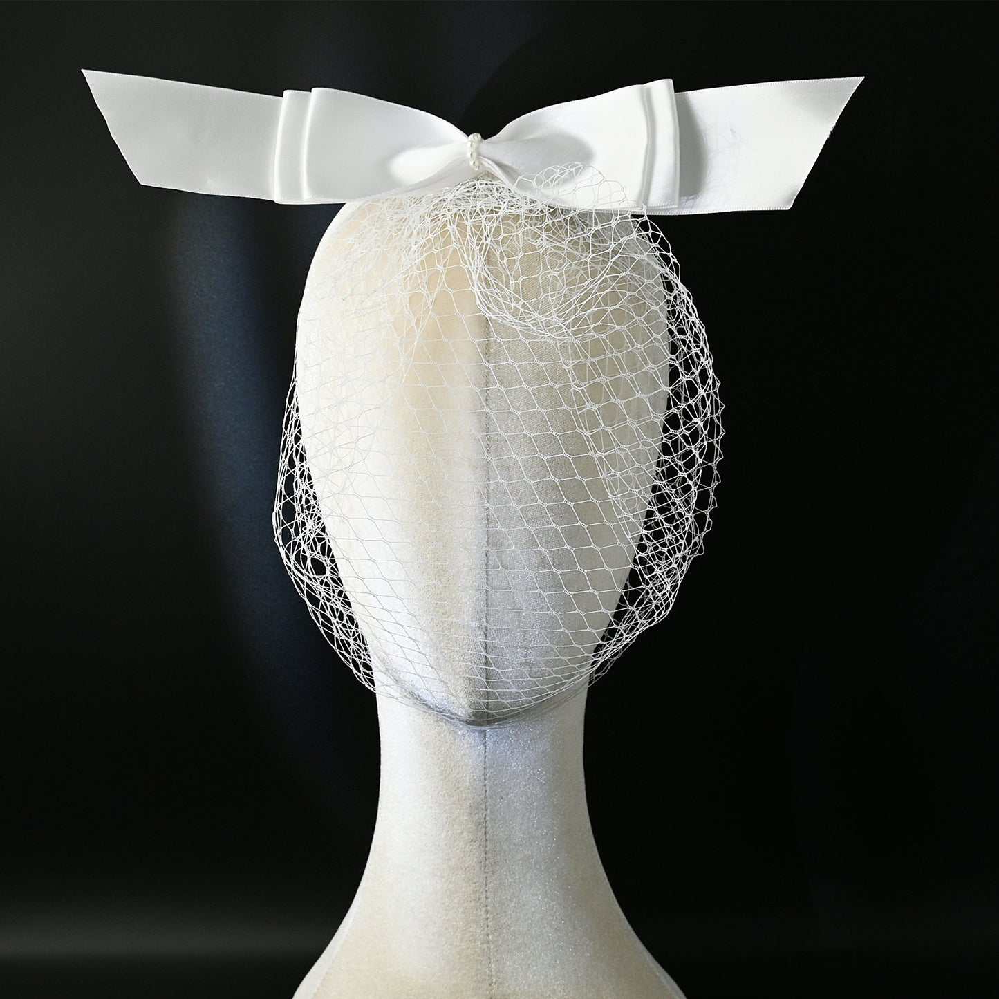Hot Sale High Quality White Bowknot Mesh Veil Prom Party Hair Comb Veil Bridal Wedding Birdcage Veil - Bridella BVA03
