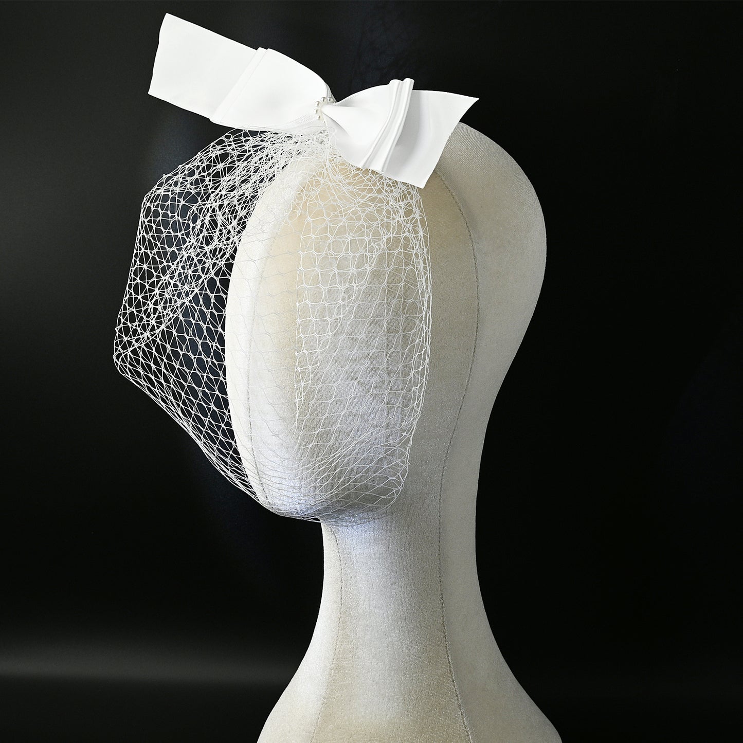 Hot Sale High Quality White Bowknot Mesh Veil Prom Party Hair Comb Veil Bridal Wedding Birdcage Veil - Bridella BVA03