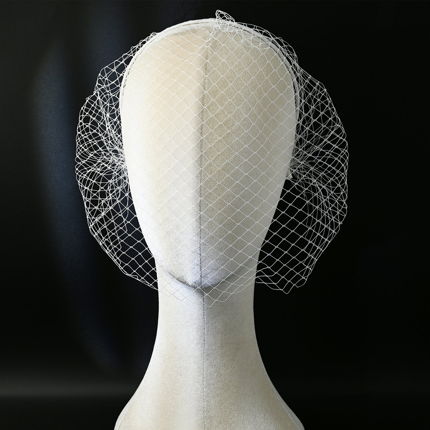 white White Mesh Headband - Bridella BVA06A-W