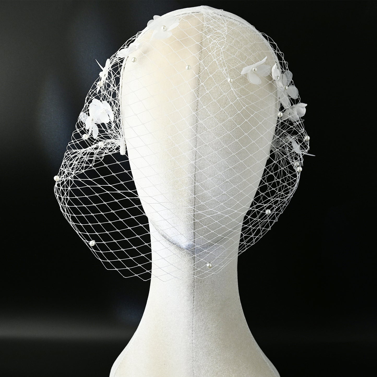 Floral Bridal Veil Headband Wedding Hair Accessory - Bridella BVA27-W