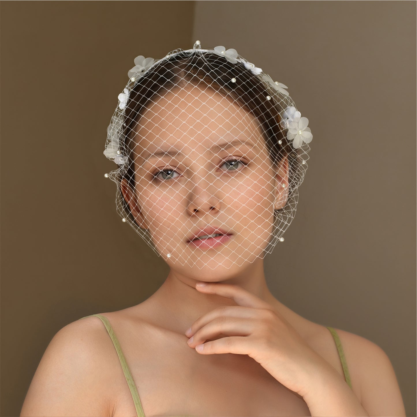 Floral Bridal Veil Headband Wedding Hair Accessory - Bridella BVA27-W