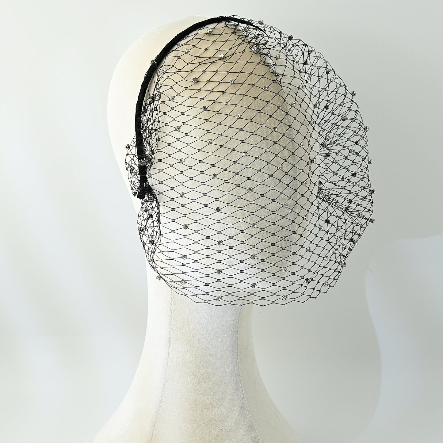 Birdcage Rhinestone Bridal Veil Wedding Hair Veil - Bridella BMA16-B