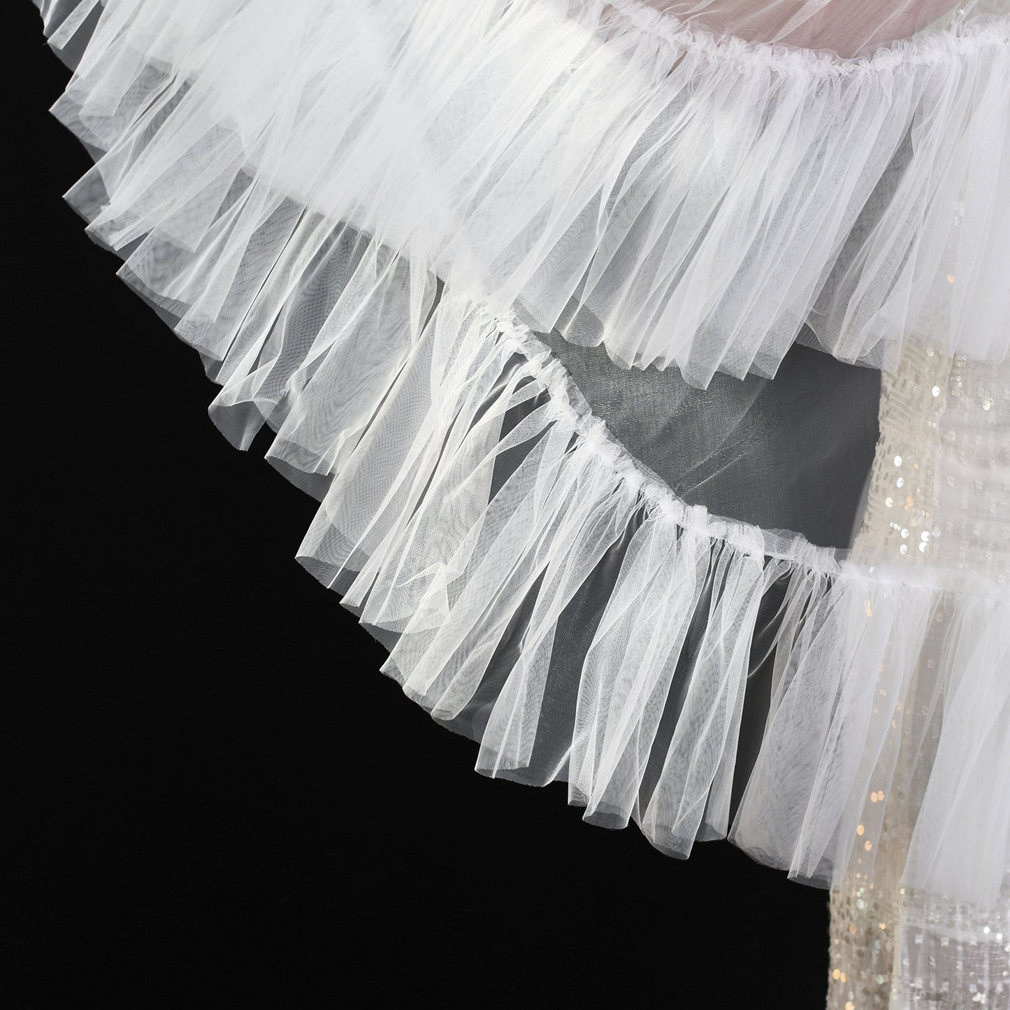 Ivory, Fluffy, Minimalism, Two layer, Bridal veil