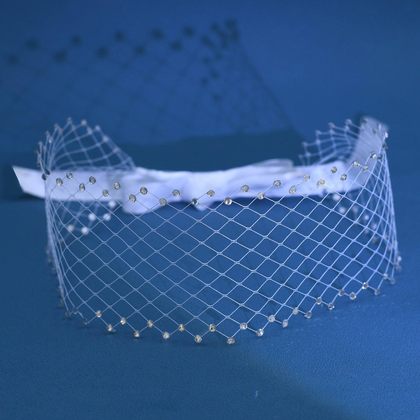Sparkling Birdcage Bridal Veil Diamond Wedding Veil - Bridella BMA17-W