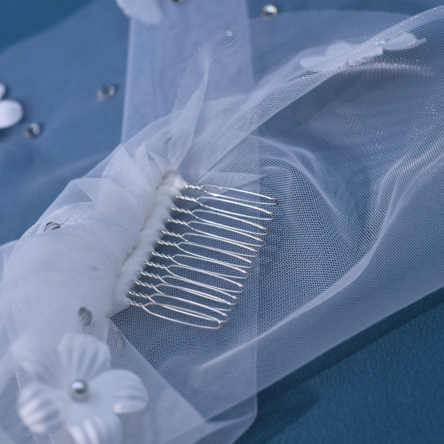 Pearl Birdcage Bridal Veil Wedding Hair Comb Veil - Bridella BMA20