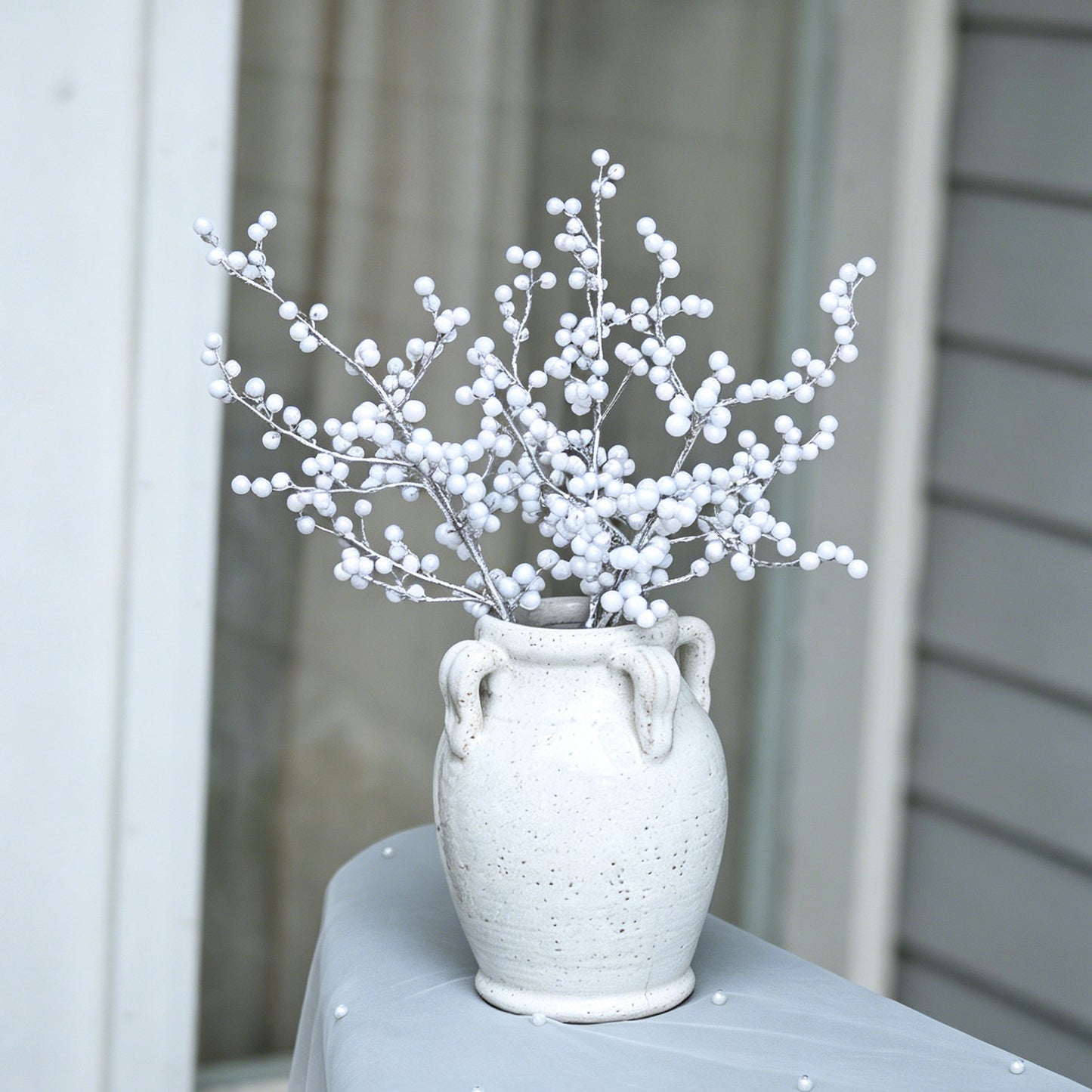 Handmade White Berry Branch Picks K190