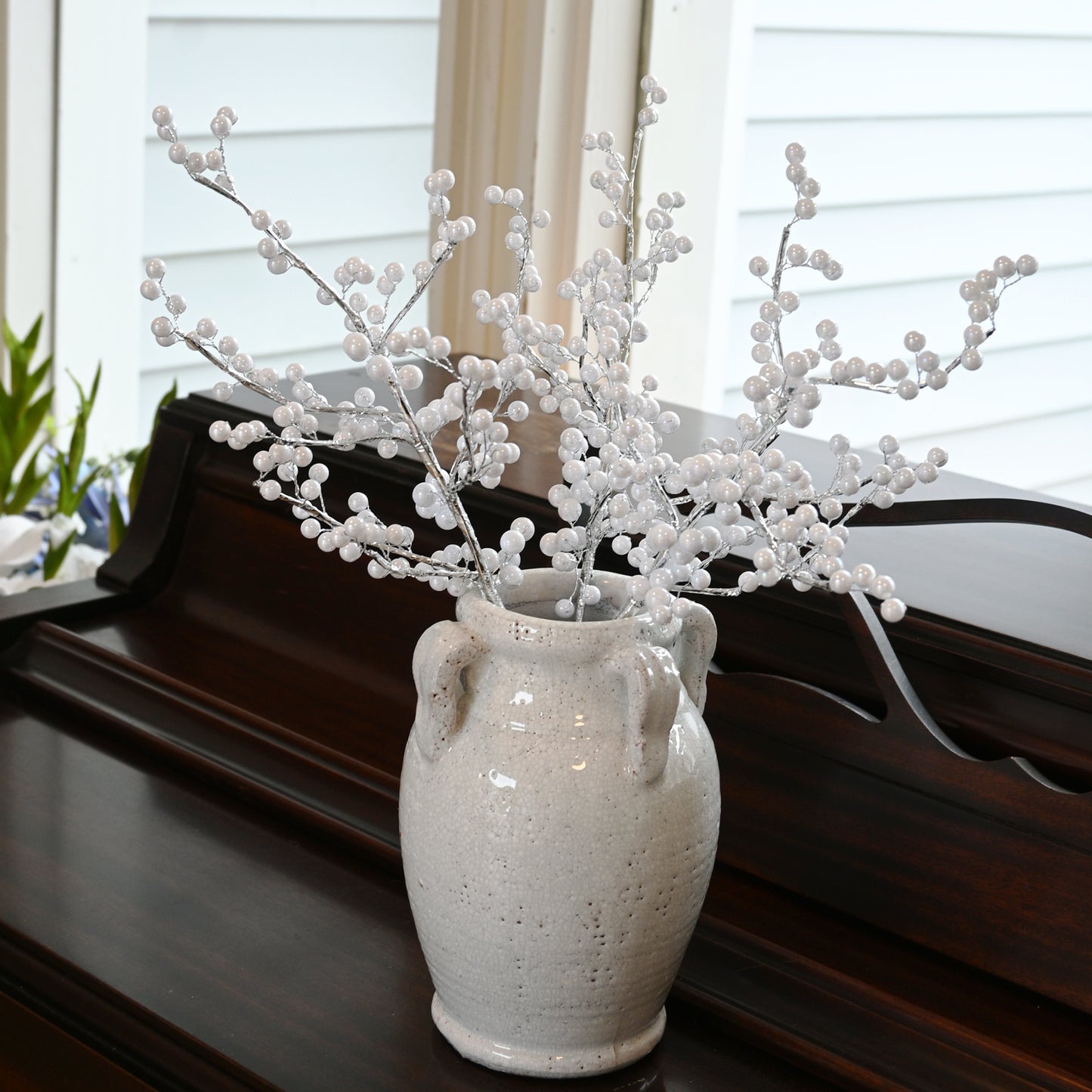Handmade White Berry Branch Picks K190