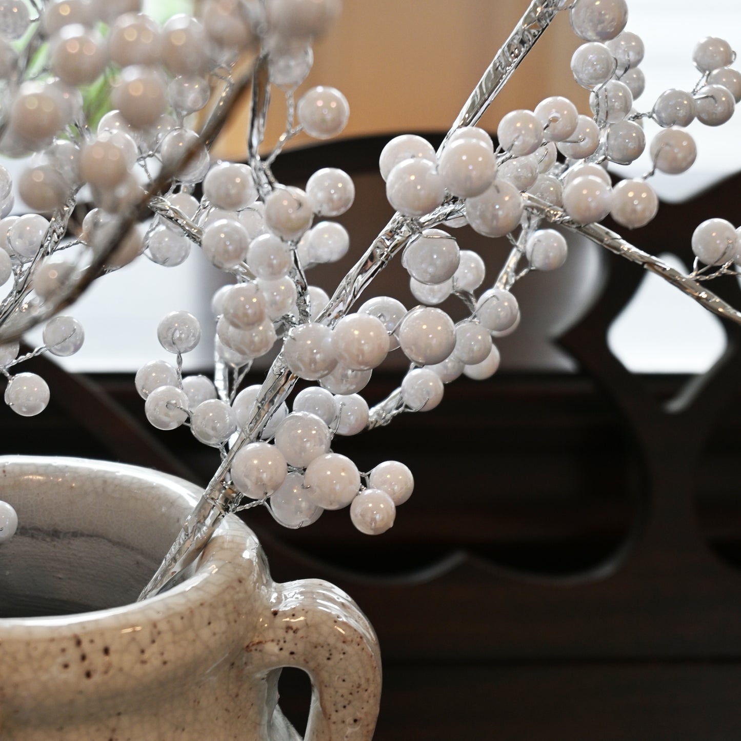 Handmade White Berry Branch Picks K190