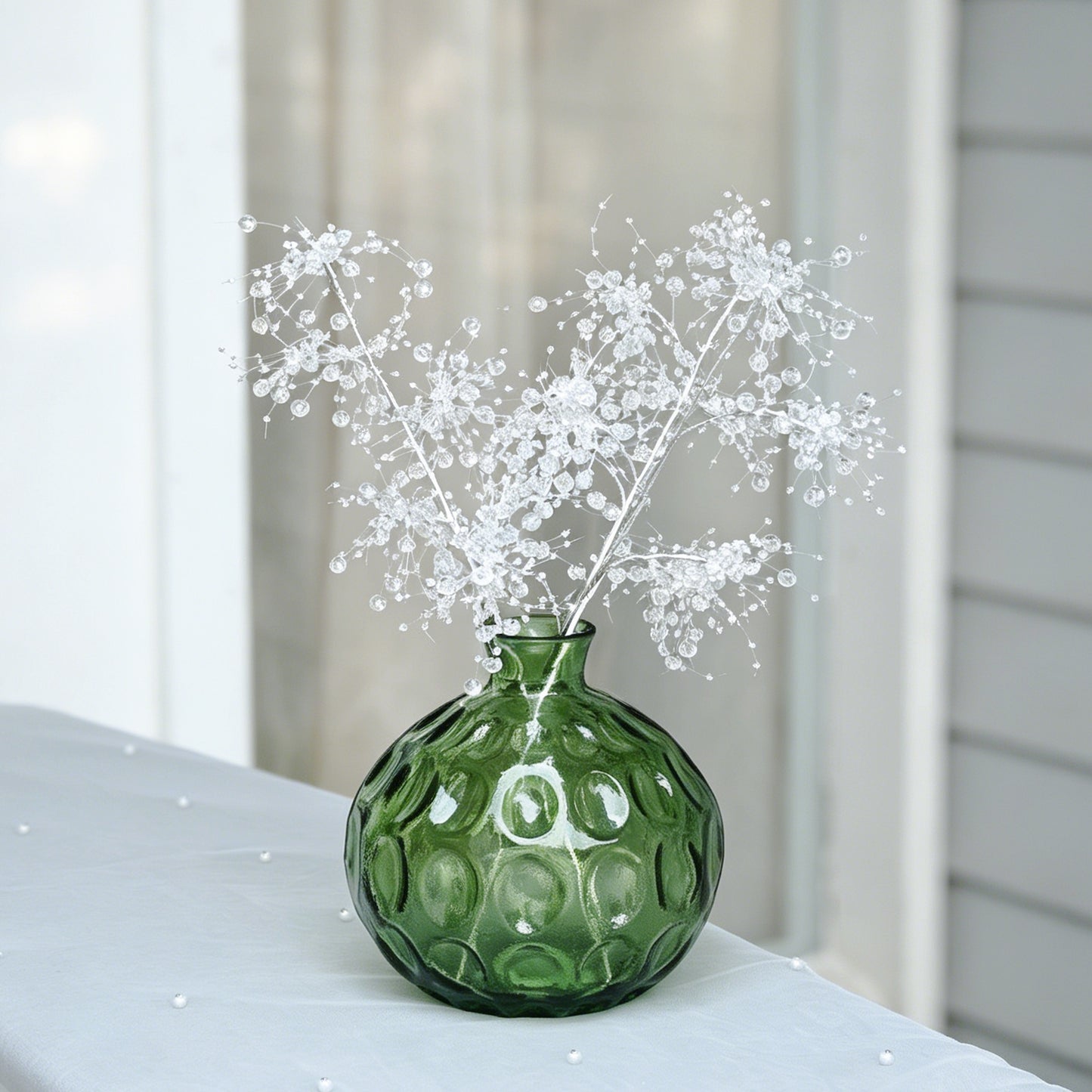Handmade Clear Crystal Baby's Breath Branch Picks  K173