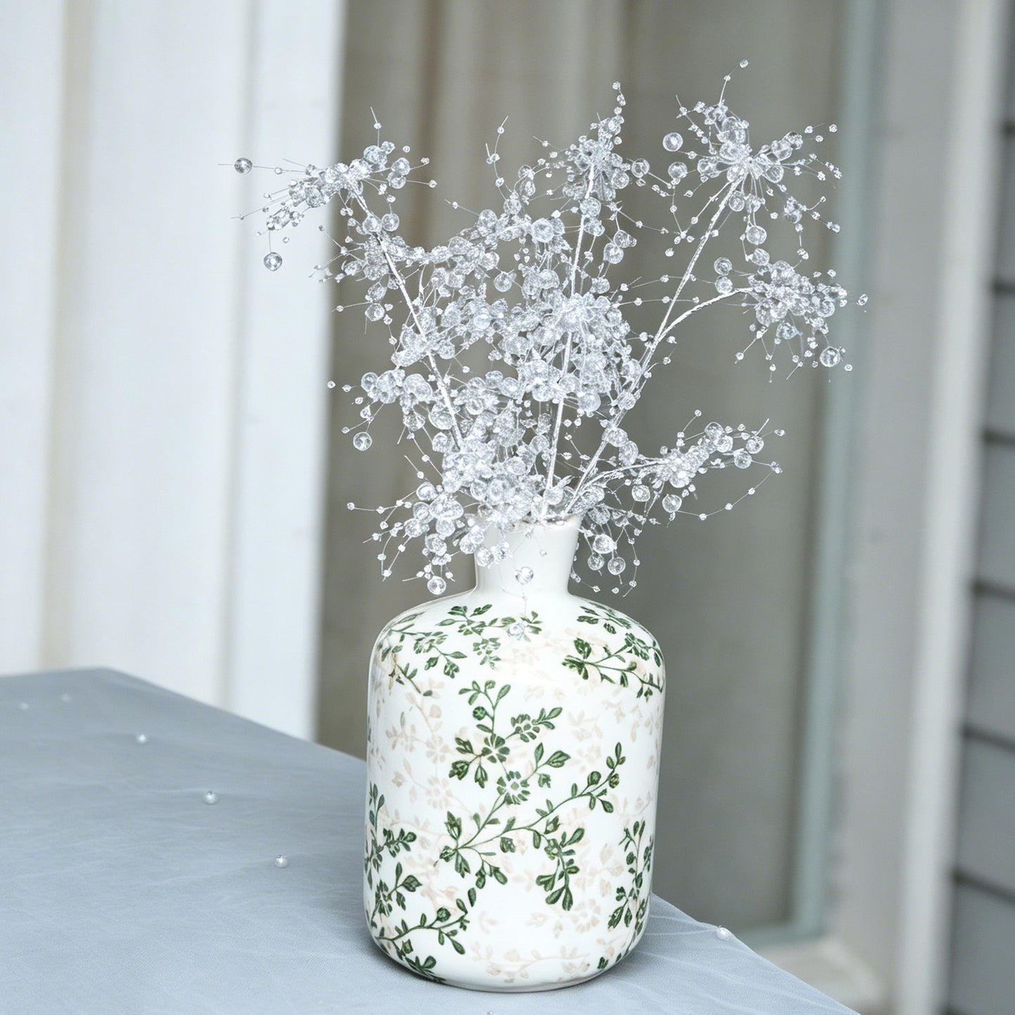 Handmade Clear Crystal Baby's Breath Branch Picks  K173