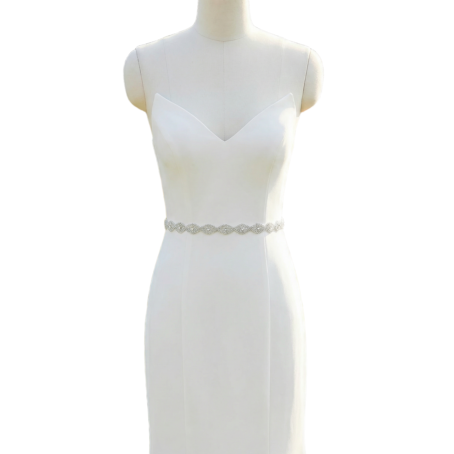 Navy Blue Wedding Rhinestone Bridal Belt - Bridella BS302