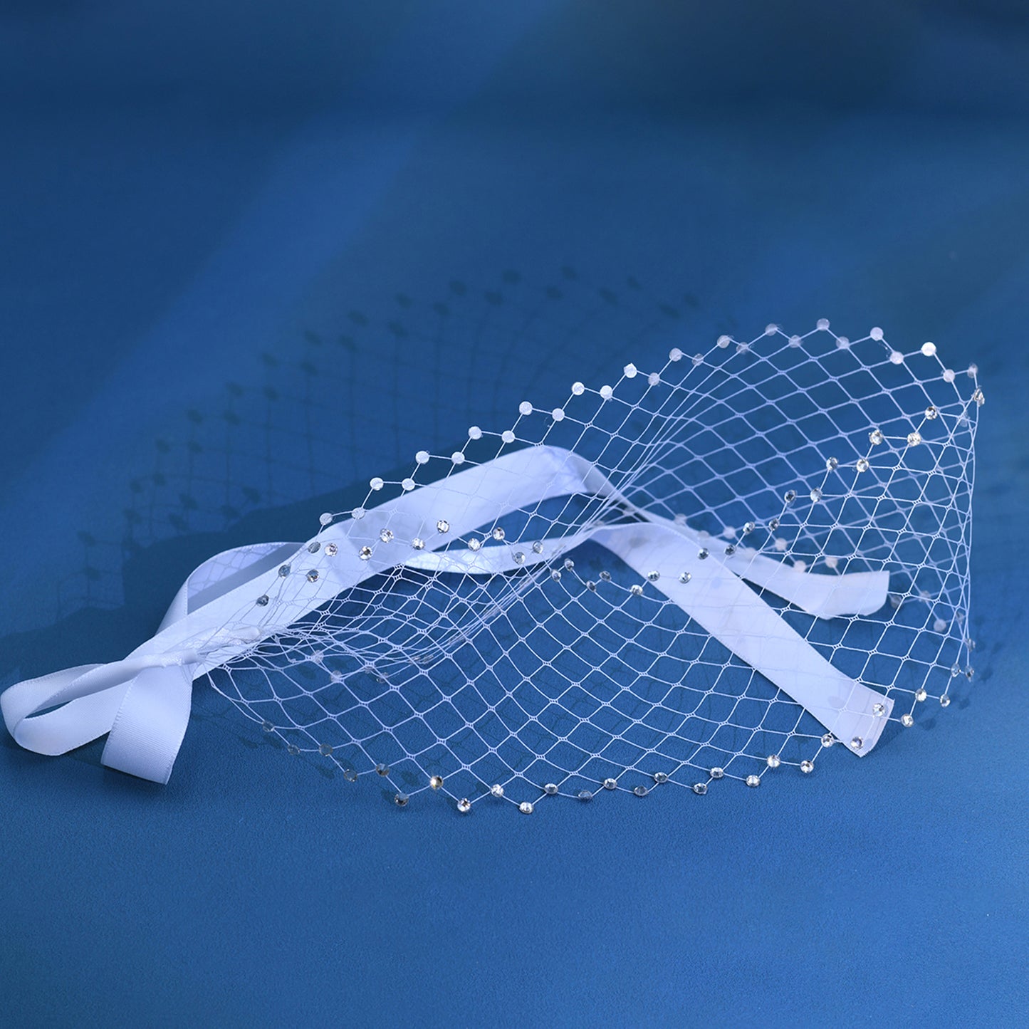 Sparkling Birdcage Bridal Veil Diamond Wedding Veil - Bridella BMA17-W