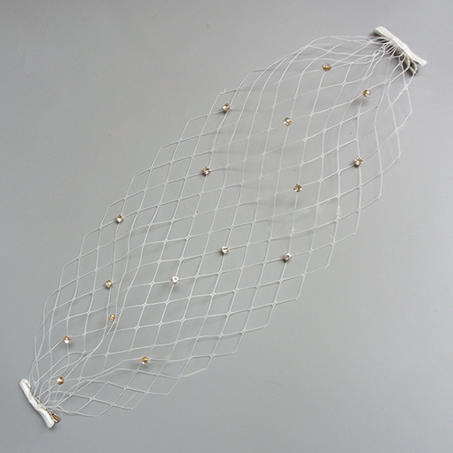 Rhinestone Birdcage Bridal Veil Wedding Headband Veil - Bridella BMA18