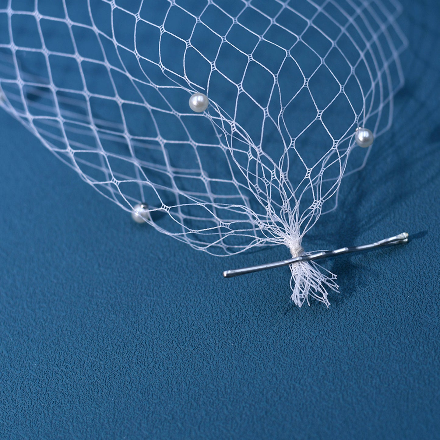 Pearl Birdcage Bridal Veil Elegant Wedding Veil - Bridella BMA19