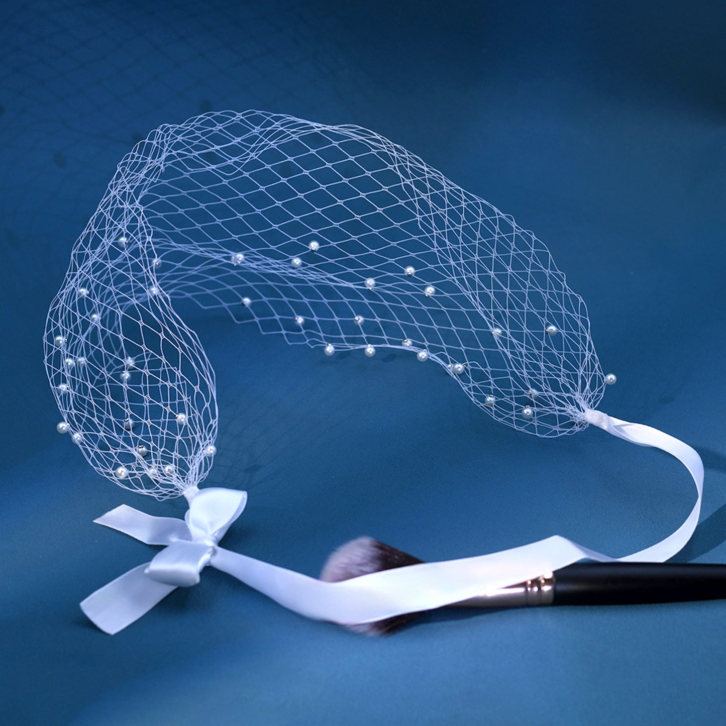 Classic Pearl Bridal Veil Wedding Blusher Veil - Bridella BMA31