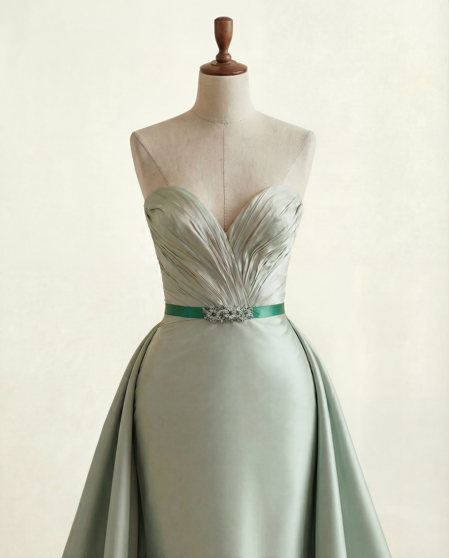 Green Rhinestone Pearl Bridal Belt Wedding Sash – Bridella BS22