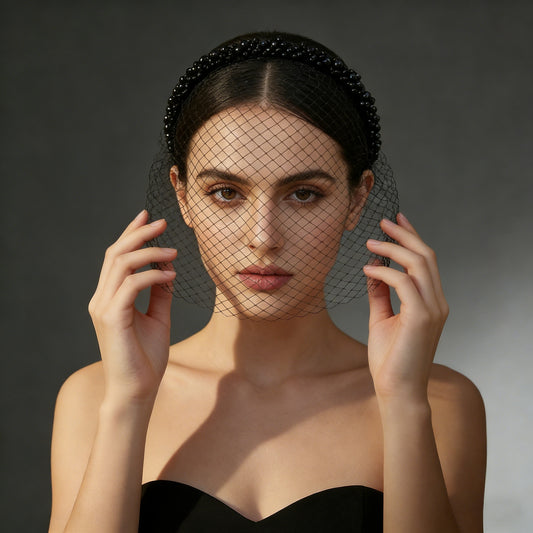 Handmade Birdcage Bridal Veil Beaded Wedding - Bridella BVA30-B