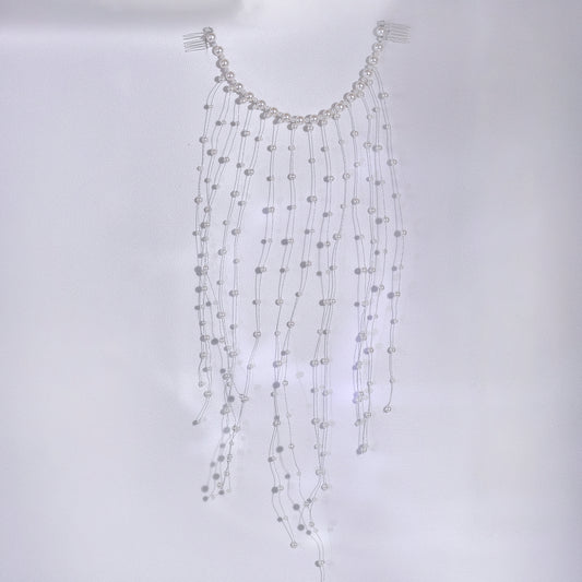 Pearl Tassel Bridal Hair Comb French Wedding Hair Accessories - Bridella BYXA171