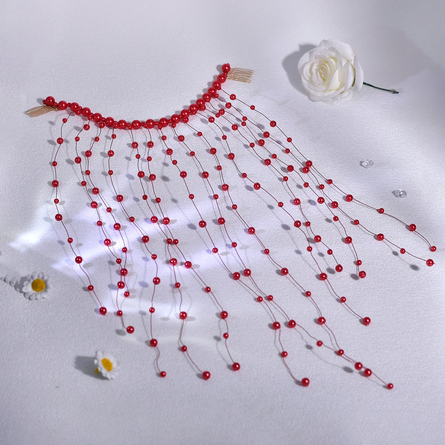 Pearl Tassel Bridal Hair Comb French Wedding Hair Accessories - Bridella BYXA171