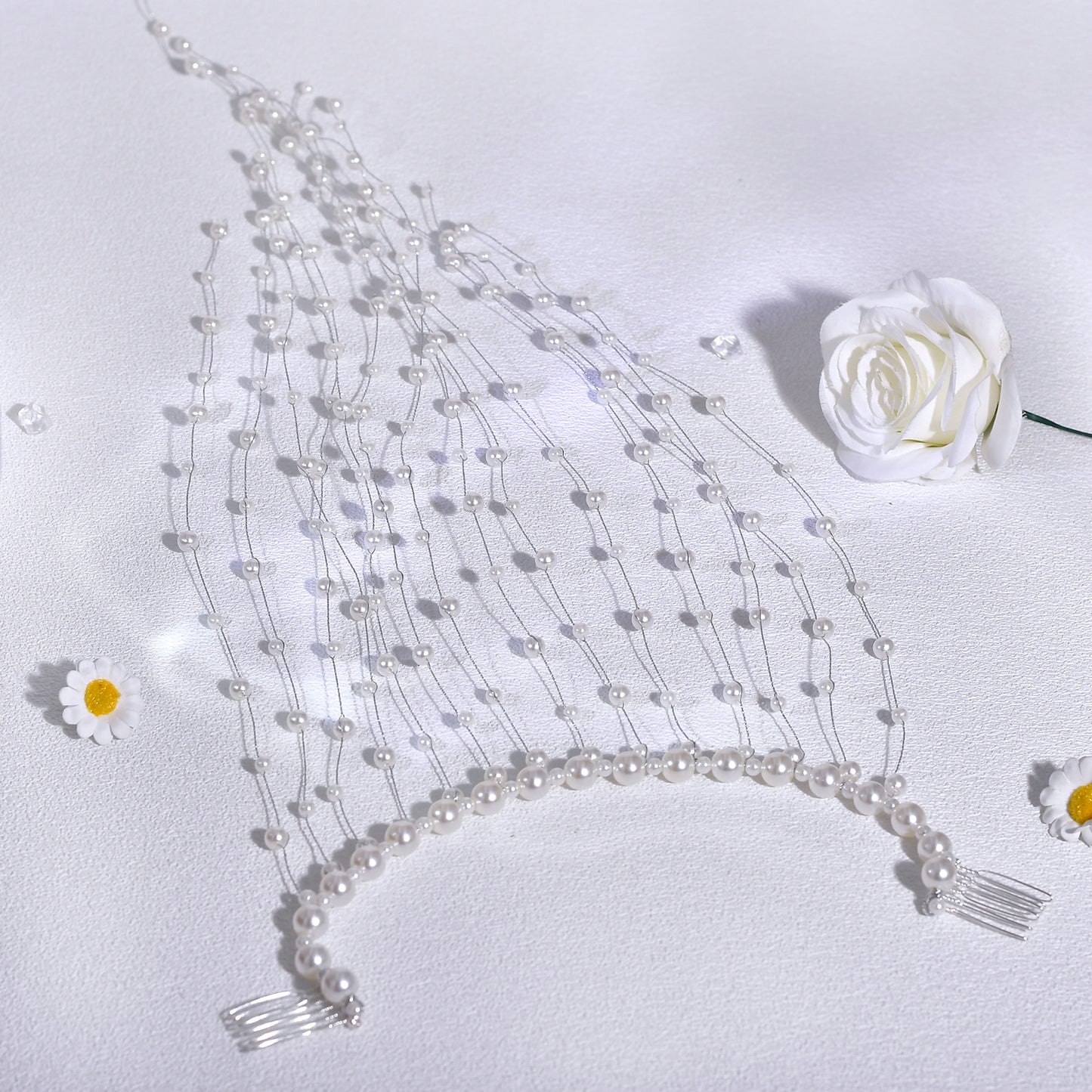 Pearl Tassel Bridal Hair Comb French Wedding Hair Accessories - Bridella BYXA171