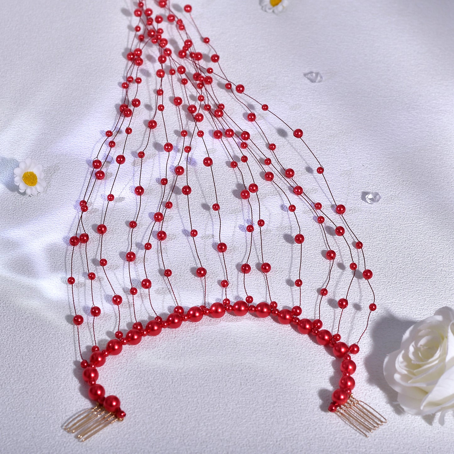 Pearl Tassel Bridal Hair Comb French Wedding Hair Accessories - Bridella BYXA171