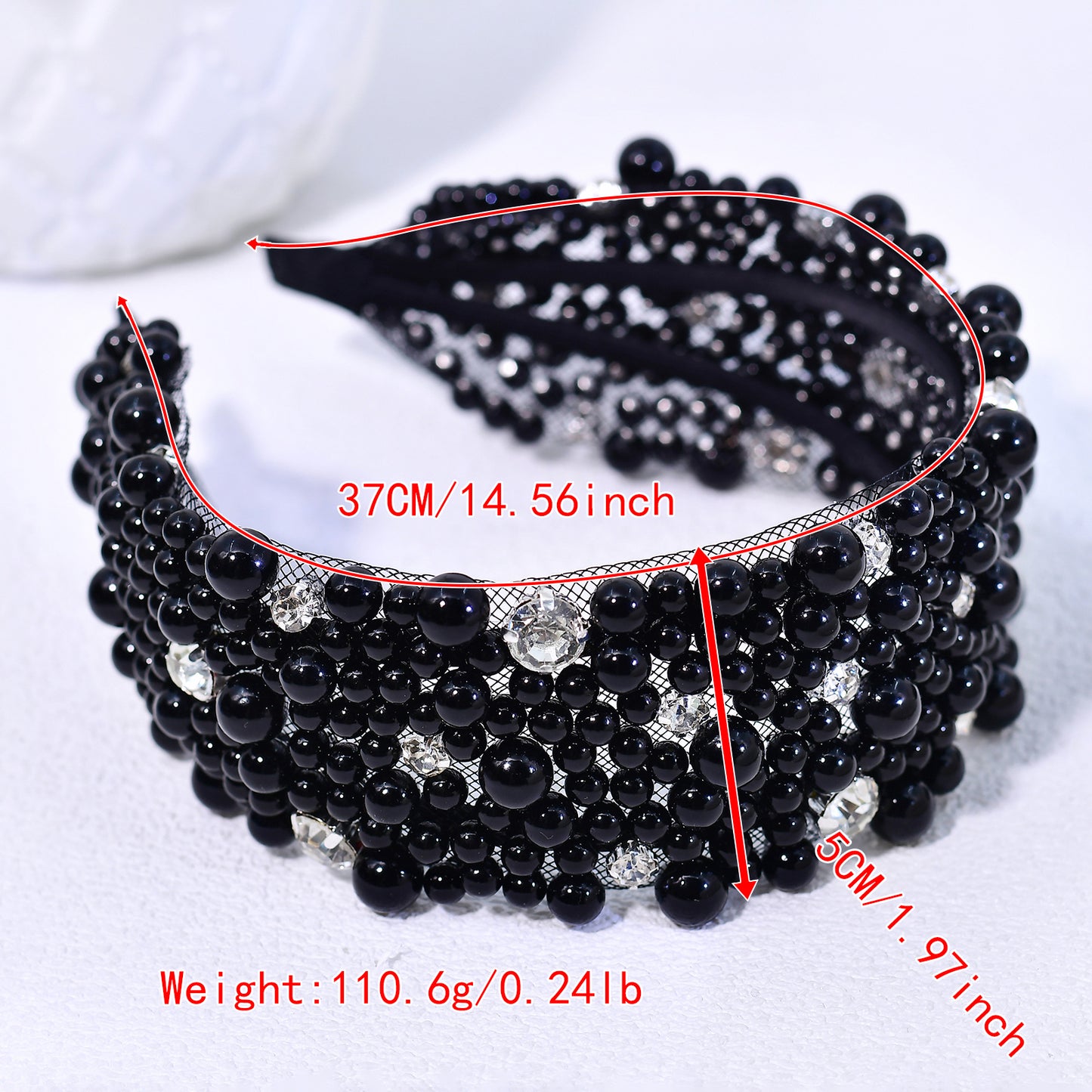 Retro Pearl Rhinestone Bridal Headband Party Hair Accessories - Bridella BYXA210