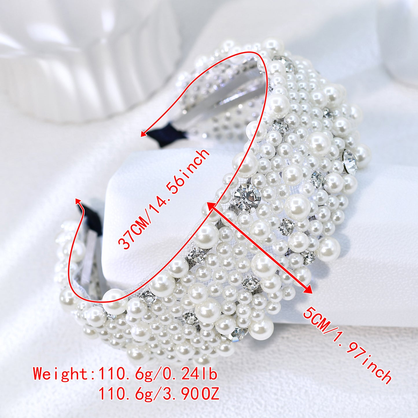 Retro Pearl Rhinestone Bridal Headband Party Hair Accessories - Bridella BYXA210