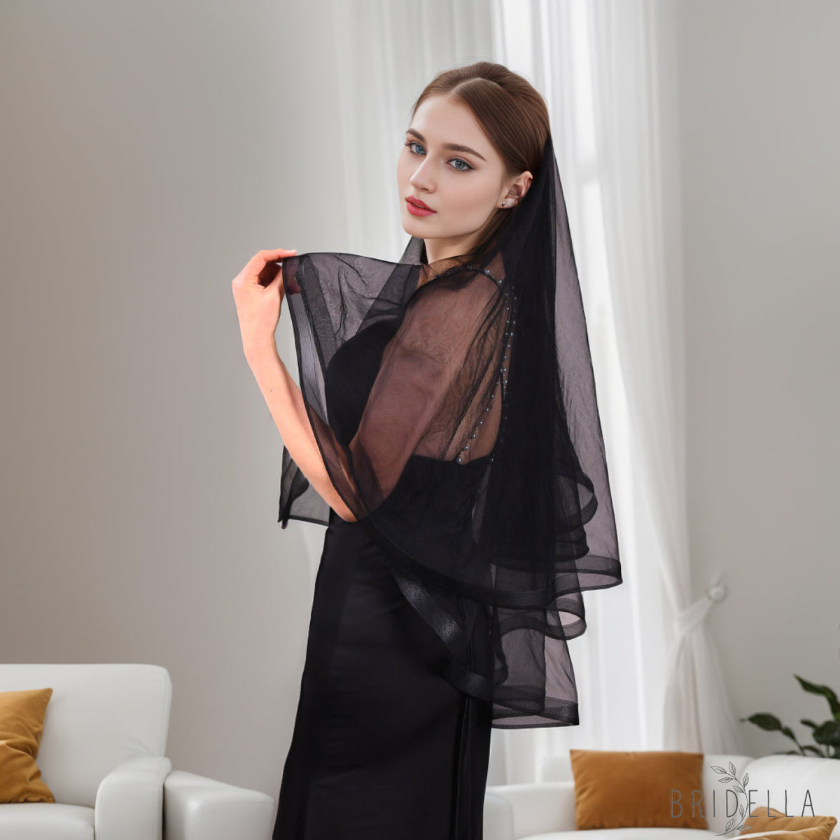 V69-B black mesh veil
