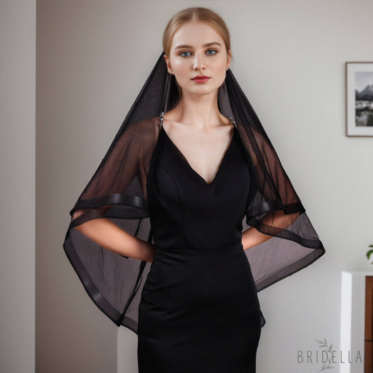 V69-B black mesh veil