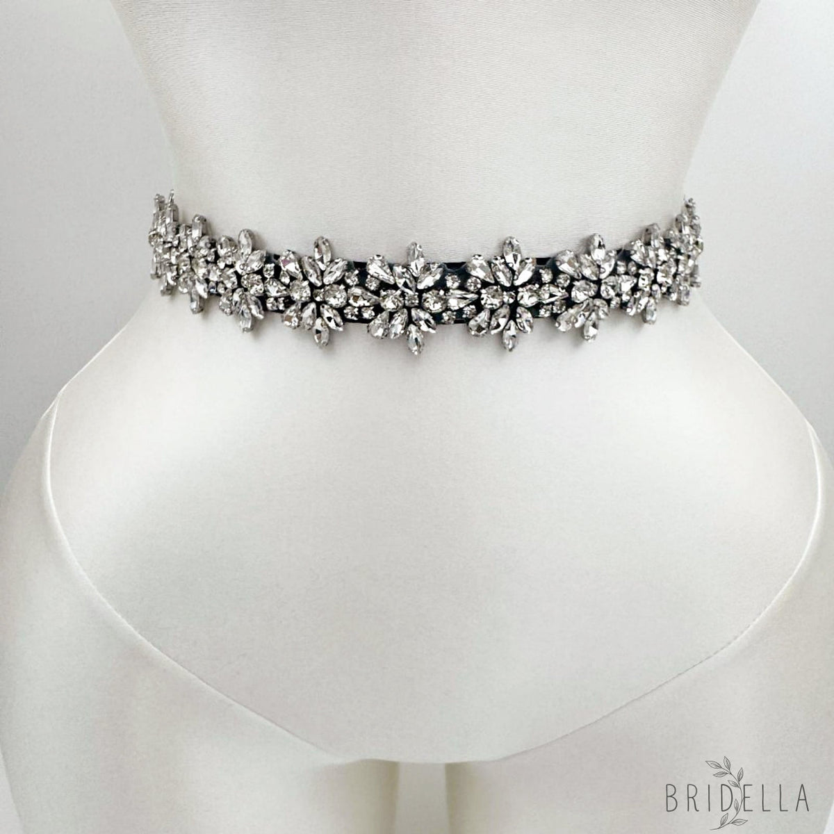 BS269 black rhinestone belt