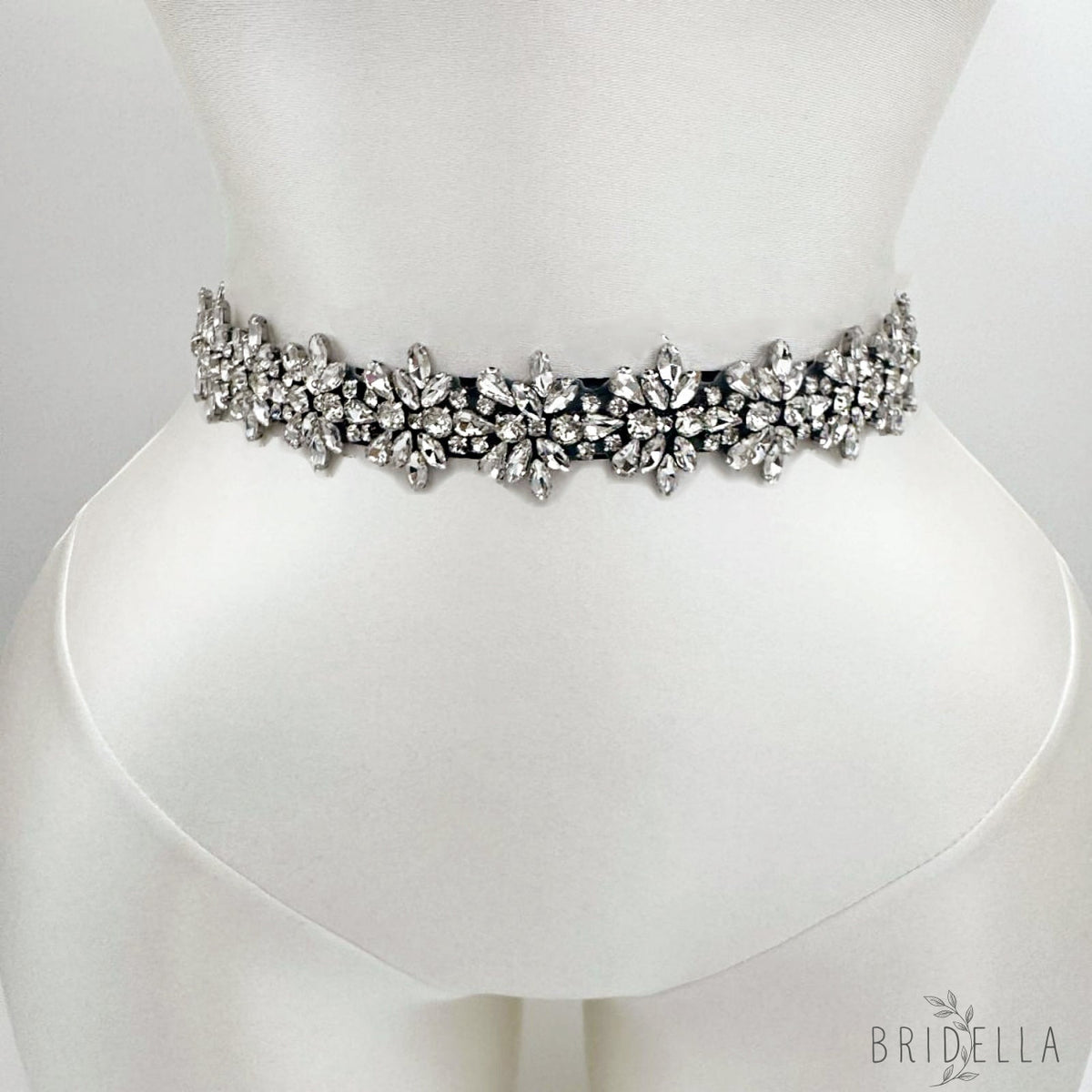 BS269 black rhinestone belt