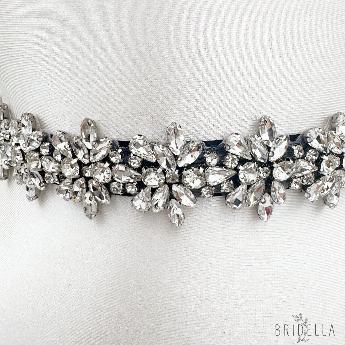 BS269 black rhinestone belt