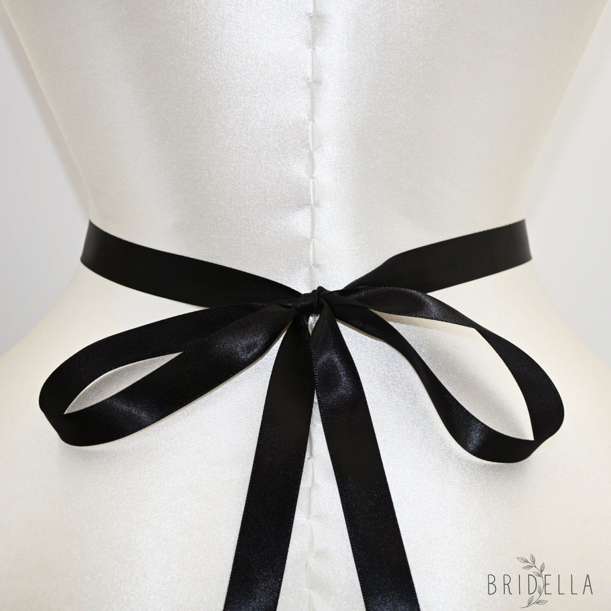 Black Rhinestone Bridal Belt Wedding Sash – Bridella BS159-B - Black Ribbon - Blets