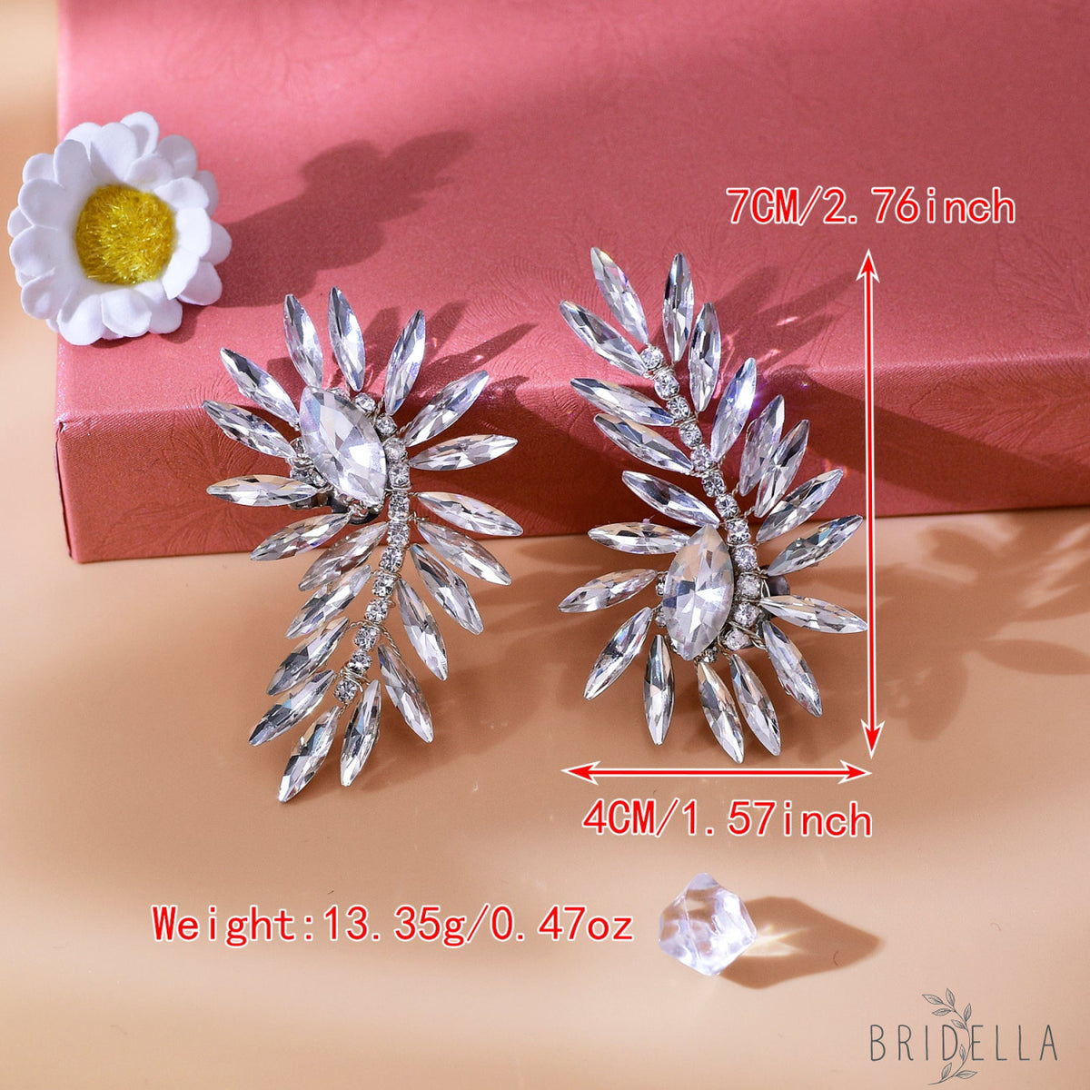 Bling Rhinestone Bridal Shoe Clips Wedding Heel Decoration - Bridella BHX57 - White