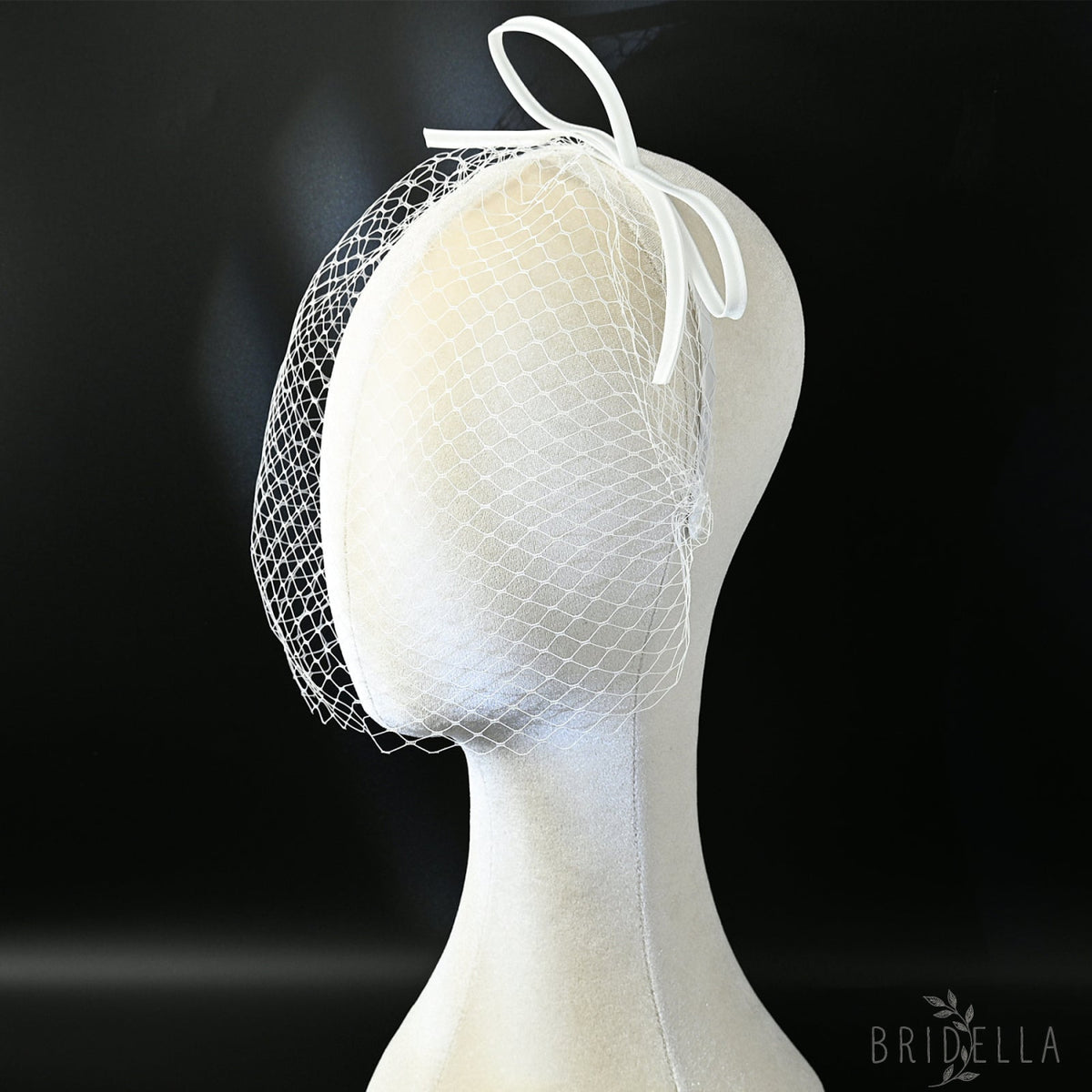 Bow Birdcage Bridal Veil Wedding Headband Veil - Bridella BMA23-W - IVONY