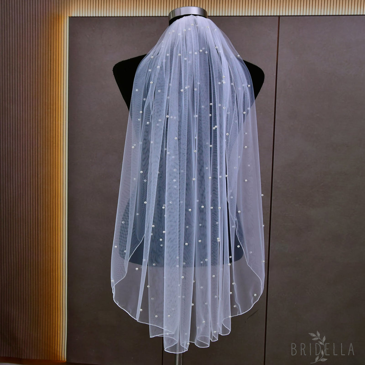 V06-IY0.9 ivory pearl mesh hair comb