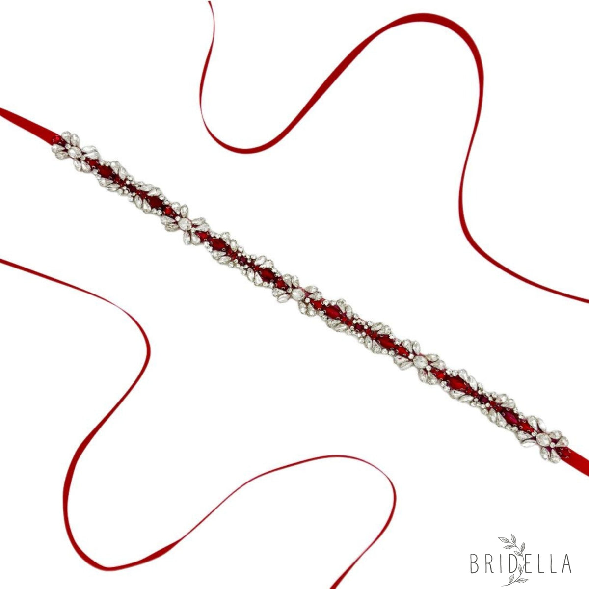 Burgundy Rhinestone Belt - Burgundy - Blets