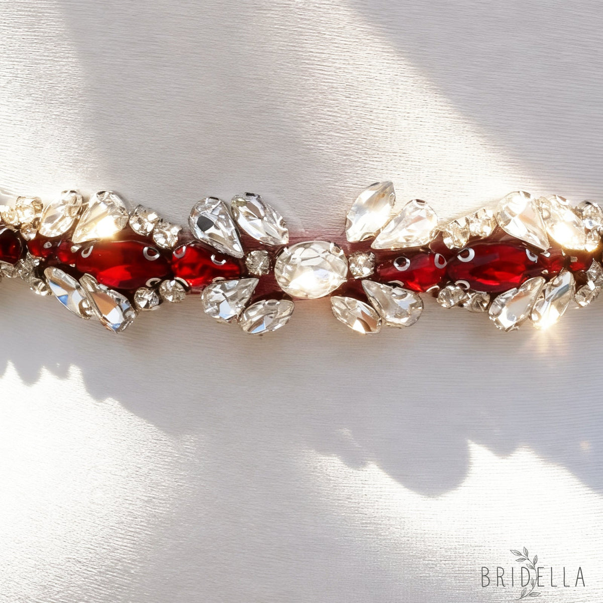 Burgundy Rhinestone Belt - Burgundy - Blets