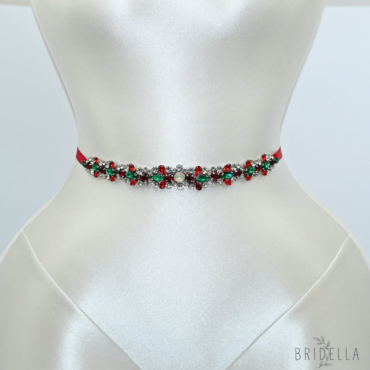 Burgundy Rhinestone Pearl Bridal Sash Wedding Dress Belt – Bridella BS113R - Burgundy - Belts