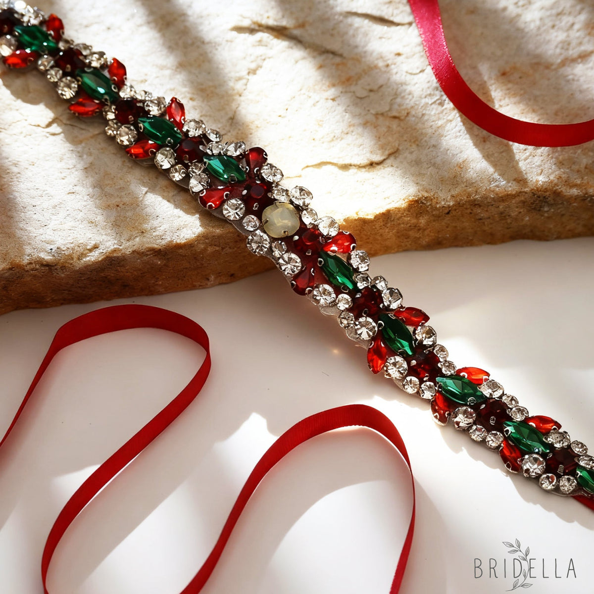 Burgundy Rhinestone Pearl Bridal Sash Wedding Dress Belt – Bridella BS113R - Burgundy - Belts