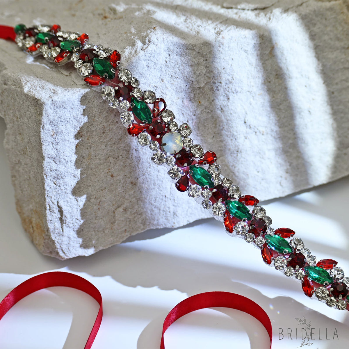 Burgundy Rhinestone Pearl Bridal Sash Wedding Dress Belt – Bridella BS113R - Burgundy - Belts