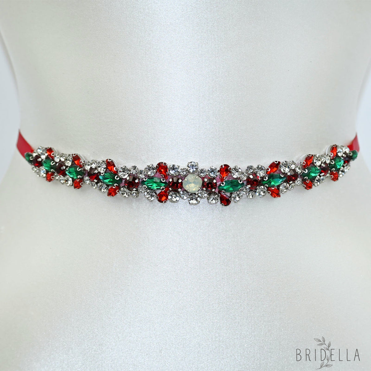 Burgundy Rhinestone Pearl Bridal Sash Wedding Dress Belt – Bridella BS113R - Burgundy - Belts