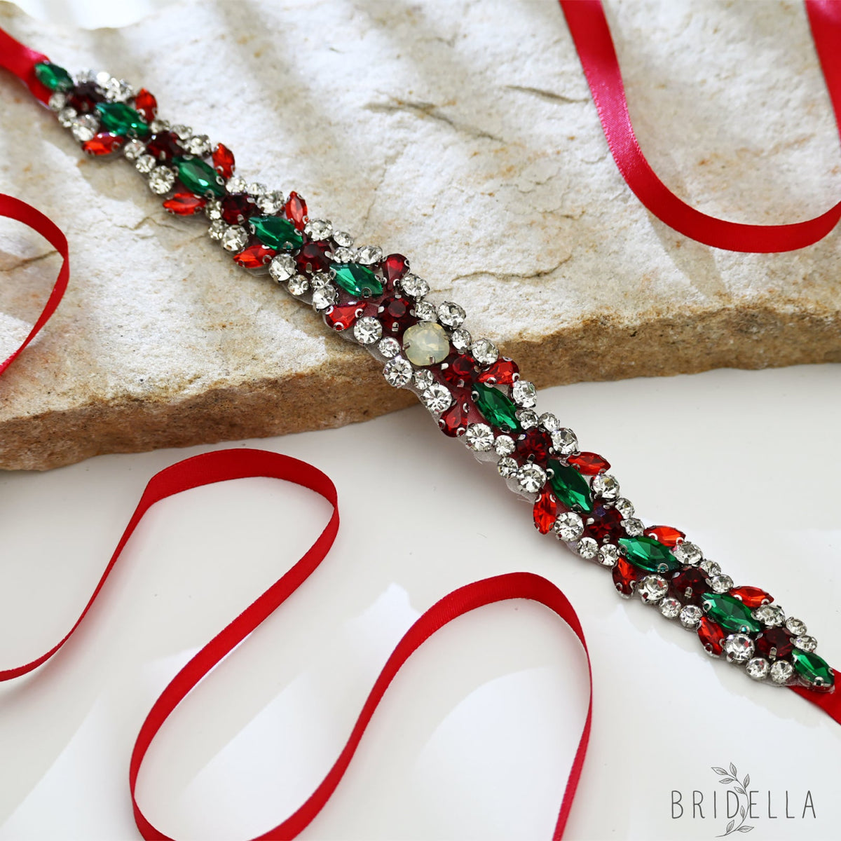 Burgundy Rhinestone Pearl Bridal Sash Wedding Dress Belt – Bridella BS113R - Burgundy - Belts