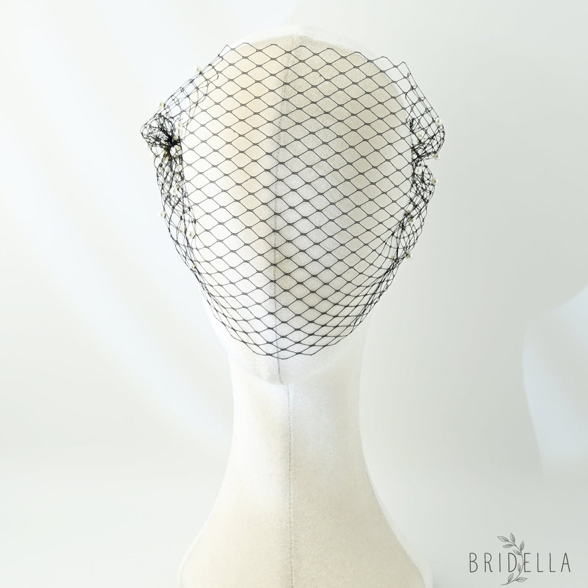 Classic Birdcage Bridal Veil Wedding Hair Veil - Bridella BMA08-B - Black