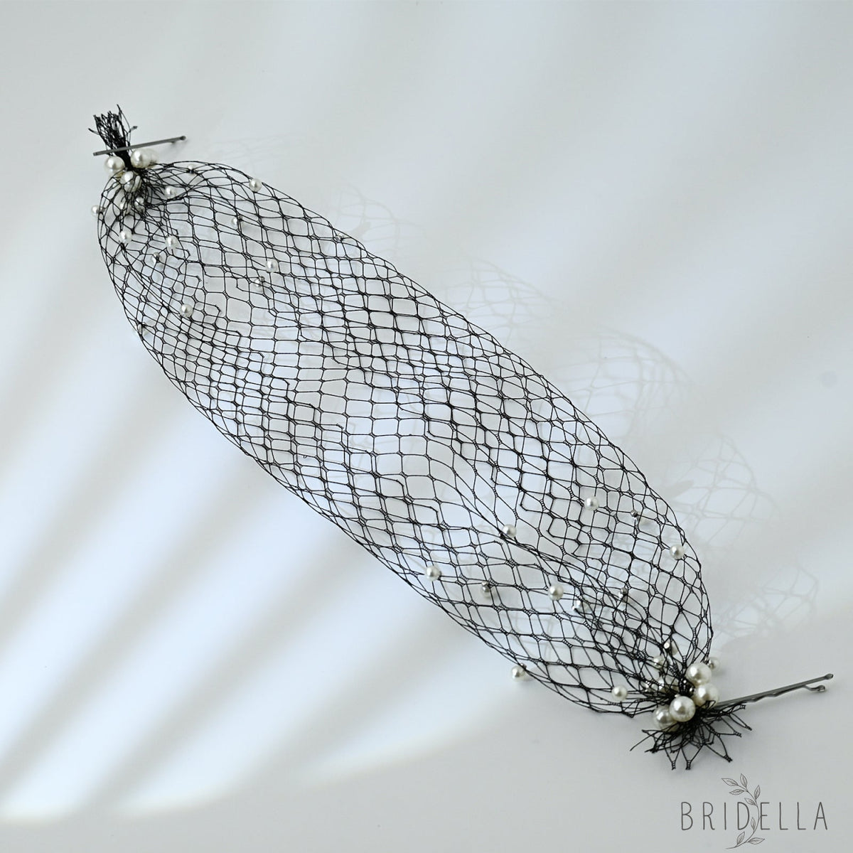 Classic Birdcage Bridal Veil Wedding Hair Veil - Bridella BMA08-B - Black