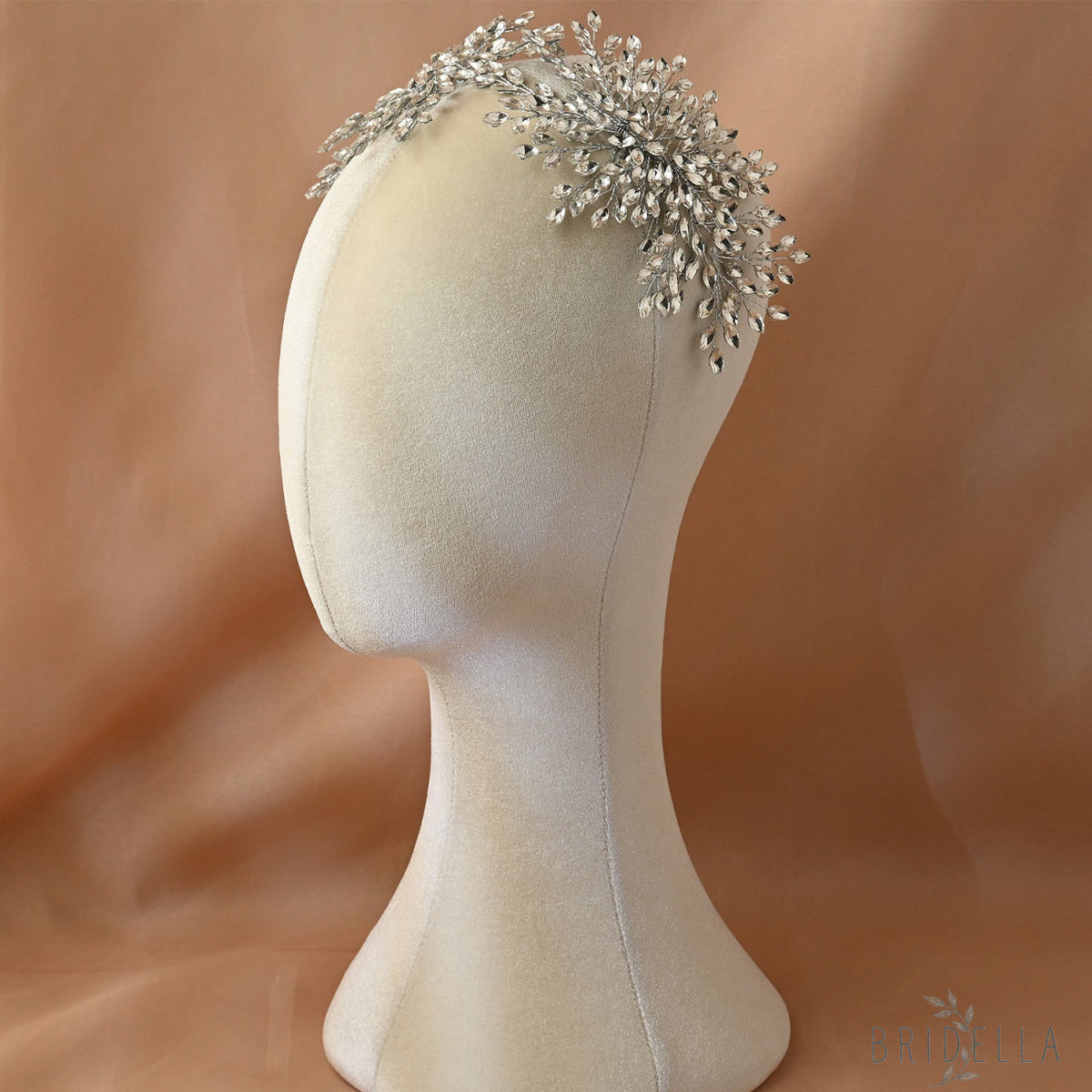 Crystal Bridal Hair Vine Wedding Headpiece Rhinestone Bride Side Hair Accessory Elegant Wedding Hairpiece - Silvery