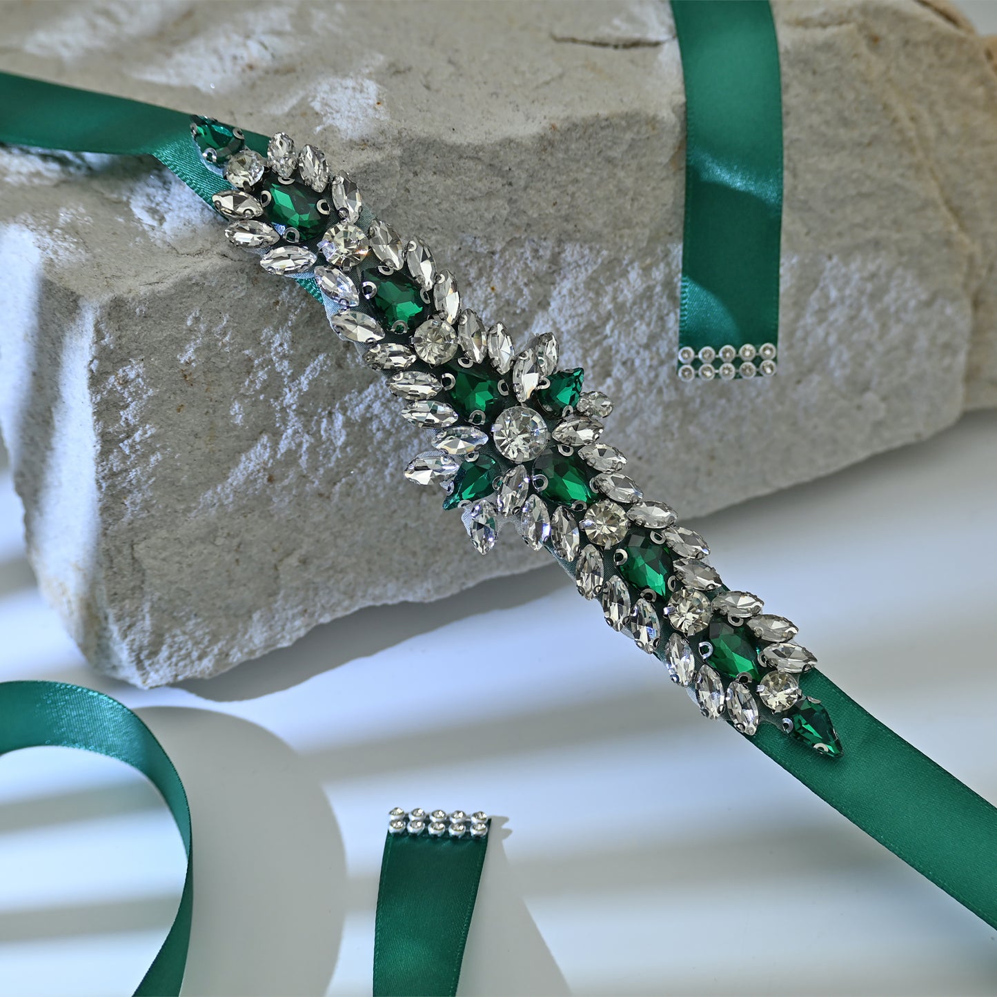 Bridella BS191KL-Green Green Rhinestone Belt