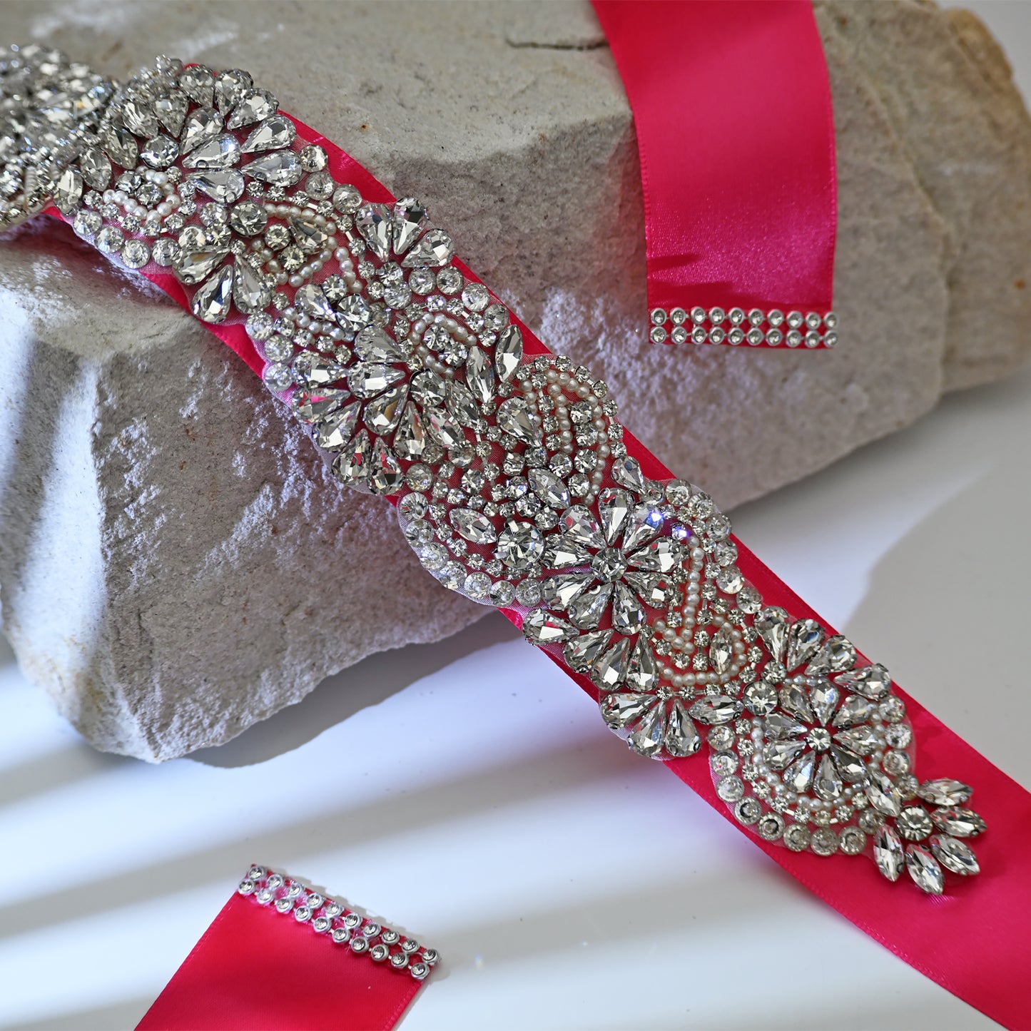 Bridella BS120 Red Rhinestone Belt