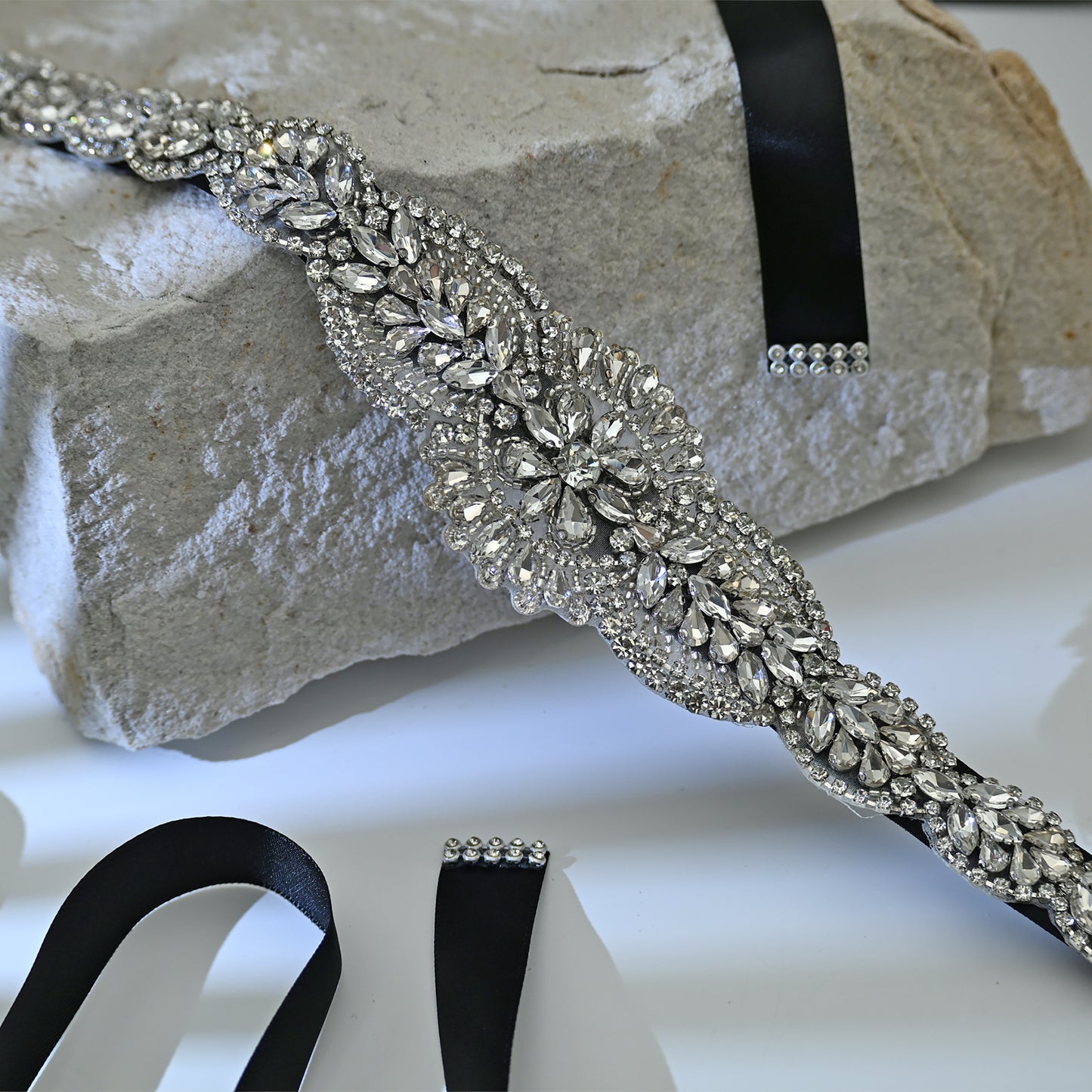 Bridella BS02 Silver Rhinestone Belt